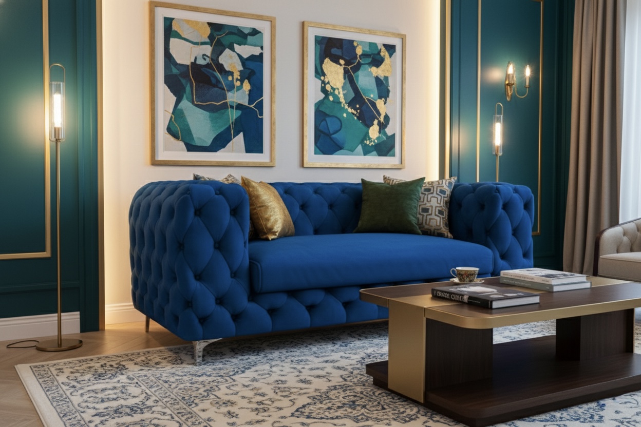 Pisano Sofa Azure Blue