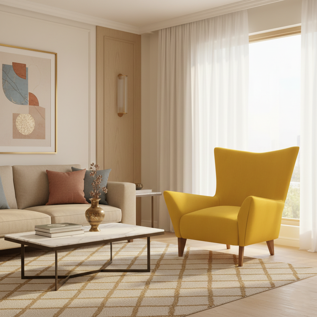 Swain Club Chair-Yellow