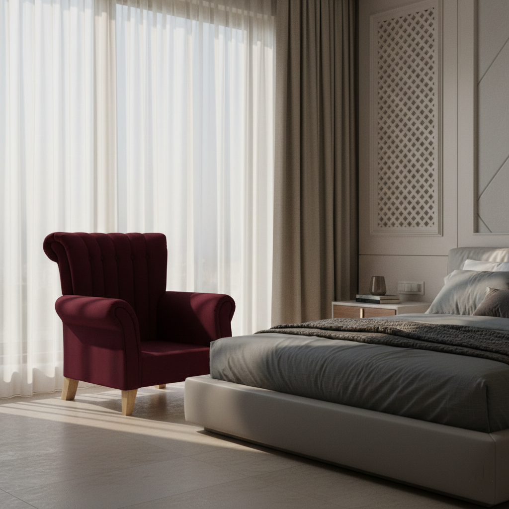 Brice Club Chair - Boysenberry