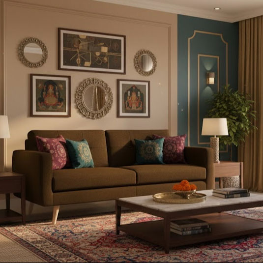 U sofa - Eclaire Brown