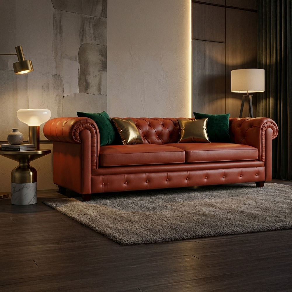 CHESTER SOFA - SCARLET RED