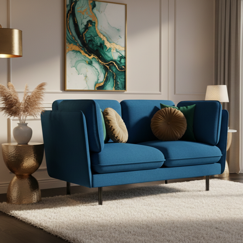 WINGLET SOFA - PEACOCK BLUE